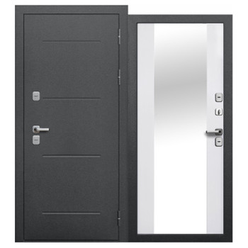 Дверь входная металлическая Ferroni Isoterma антик серебро\эмалит белый 960мм правая