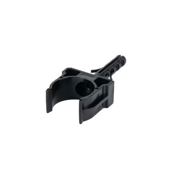 Крепеж-клипса для трубы 20мм с дюбелем черная 100шт TDM