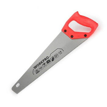 Ножовка по дереву 400мм, 7TPI, линейка, пластиковая рукоятка Workpro