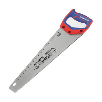 Изображение товара Ножовка по дереву 450мм, 7TPI 3D зуб, линейка Workpro