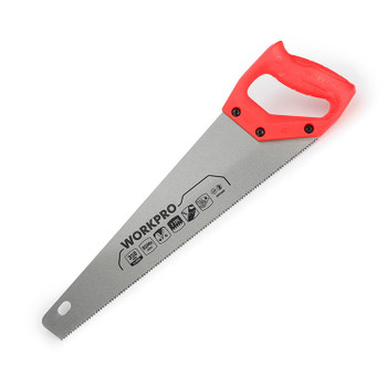 Ножовка по дереву 350мм, 7TPI, линейка, пластиковая рукоятка Workpro