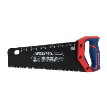 Изображение товара Ножовка по дереву 350мм, 8TPI, зуб-3D, линейка, тефлон Workpro