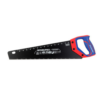 Ножовка по дереву 450мм, 7TPI 3D зуб, линейка, тефлон Workpro