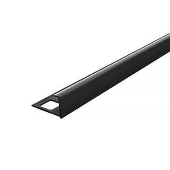 Закладка торцевая 10мм для плитки 2,7м черный глянцевый Deconika