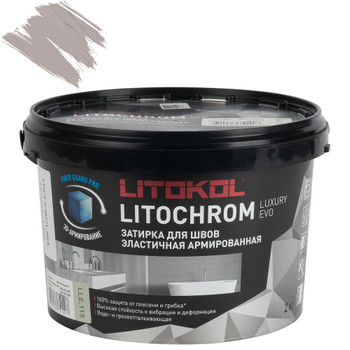 Изображение товара Затирка цементная Литокол Litochrom Luxury evo светло-серый 2кг