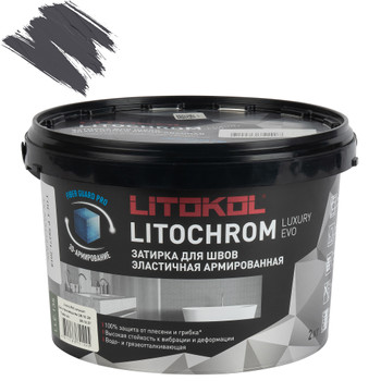 Изображение товара Затирка цементная Litochrom Luxury evo антрацит 2кг для плитки и камня