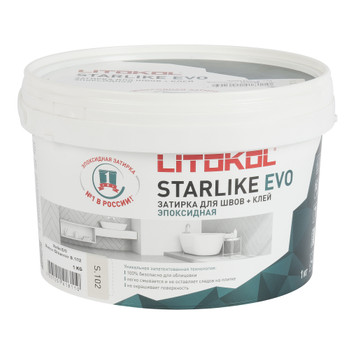 Изображение товара Затирка эпоксидная Литокол Starlike evo белый лед №102 1кг