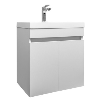 Тумба подвесная Garda Izeo 50см с раковиной Altais 50см белый