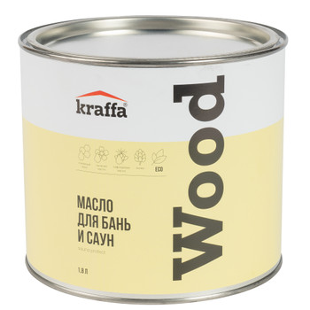 Изображение товара Масло для бань и саун Kraffa бесцветное 1,8л защитное масло для дерева