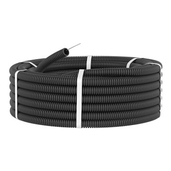 Труба гофрированная ПНД 32мм с протяжкой черная 25м IEK