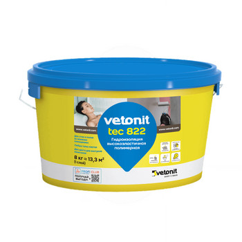 Изображение товара Гидроизоляция полимерная Vetonit tec 822 розовая 8кг