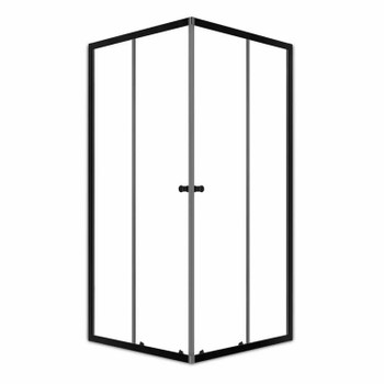 Душевой уголок Domani-spa Cube 90х90см стекло прозрачное 4мм профиль чёрный