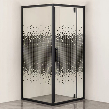 Душевой уголок Comforty 90х90см стекло прозрачное с рисунком мозаика 6мм