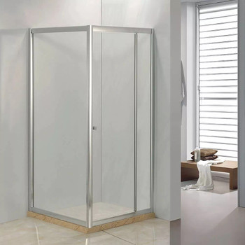 Изображение товара Душевой уголок Comforty 90х90 см стекло прозрачное хром профиль