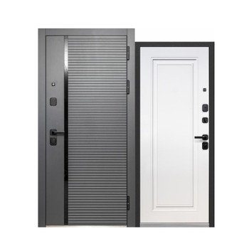 Изображение товара Входная дверь Luxor 2МДФ Горизонталь НЕО 860 мм правая сатин графит