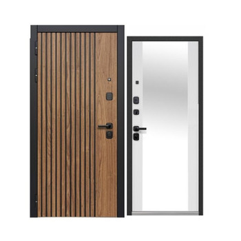 Изображение товара Входная дверь Luxor 2МДФ с зеркалом и рейкой 860мм левый вход