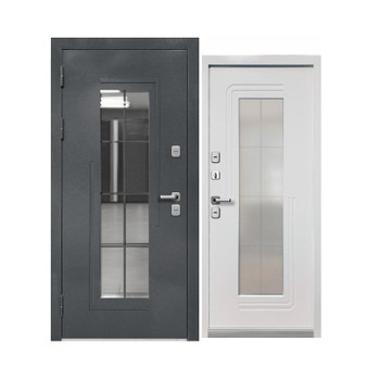 Изображение товара Входная дверь Luxor Termo 7 букле графит белый 960мм левая с терморазрывом