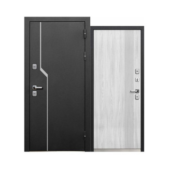 Изображение товара Входная дверь Luxor Термо 1 букле черный белый 860мм правая