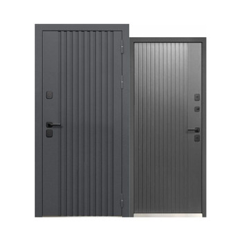 Изображение товара Входная дверь с терморазрывом Luxor Termo Рейка Муар 7024/сатин графит 960мм