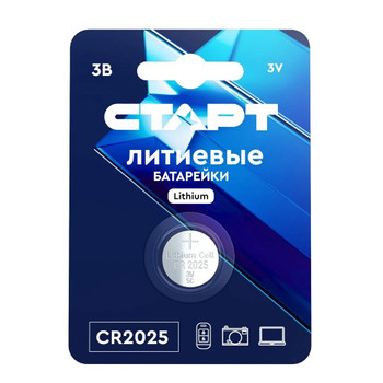 Изображение товара Батарейка литиевая дисковая Старт CR2025 1шт