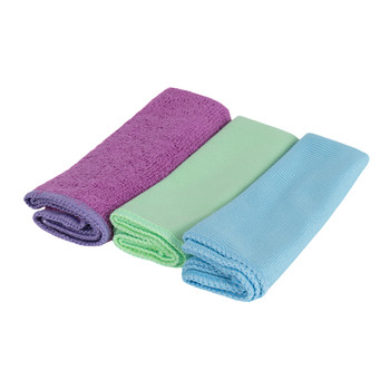 Изображение товара Салфетки для уборки стекол и мебели микрофибра 30х30см 3шт OfficeClean