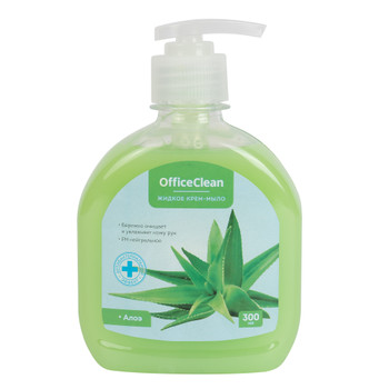 Изображение товара Жидкое антибактериальное мыло OfficeClean с дозатором 300 мл Изображение товара Жидкое антибактериальное мыло OfficeClean с дозатором 300 мл