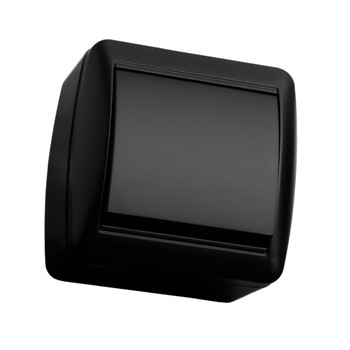 Выключатель одноклавишный накладной Селигер графит IP44 TDM