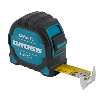 Изображение товара Рулетка 8м х 27мм магнитный зацеп, двухсторонняя лента с нейлоновым покрытием Gross