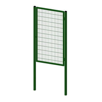 Калитка для 3D забора 1000х2000мм зеленая с проушинами и петлями