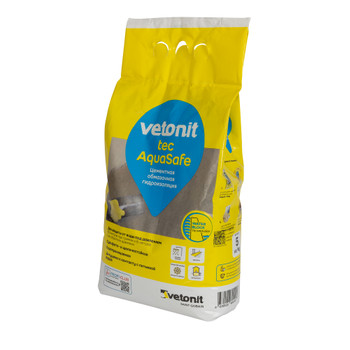 Гидроизоляция цементная обмазочная Vetonit tec AquaSafe 5кг