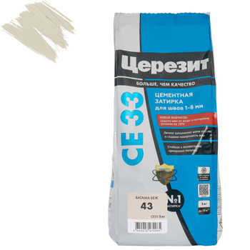 Затирка цементная Церезит СЕ33 багама №43 2кг