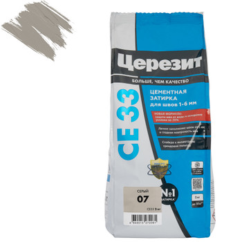 Затирка цементная Церезит СЕ33 серая №07 2кг