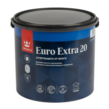 Краска для кухонь и ванных комнат Tikkurila Euro Extra 20 база A 2,7 л