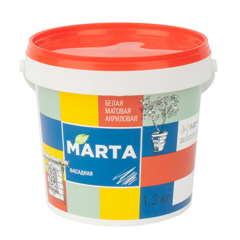 Краска фасадная MARTA ECO база А 1,3 кг