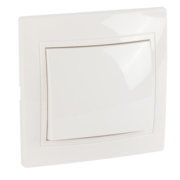 Изображение товара Выключатель одноклавишный Кварта IP20 белый IEK