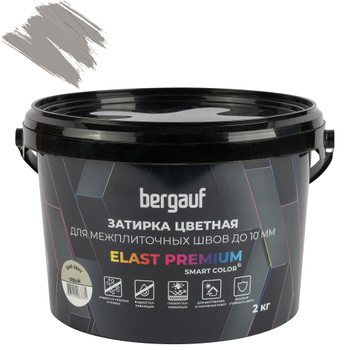Изображение товара Цементная затирка Bergauf Elast Premium серого 2 кг для швов 1-10 мм Изображение товара Цементная затирка Bergauf Elast Premium серого 2 кг для швов 1-10 мм