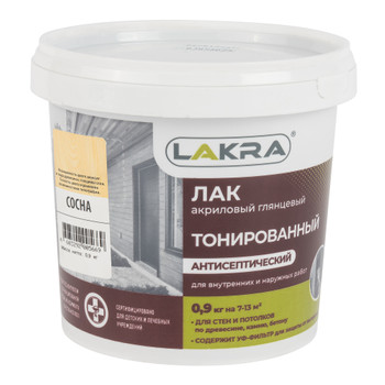 Лак Лакра, тонированный, Сосна 0,9 кг