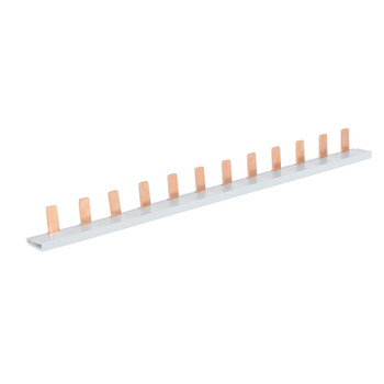 Изображение товара Соединительная шина 1-фазная 12 мод PIN штырь до 63А латунь Изображение товара Соединительная шина 1-фазная 12 мод PIN штырь до 63А латунь