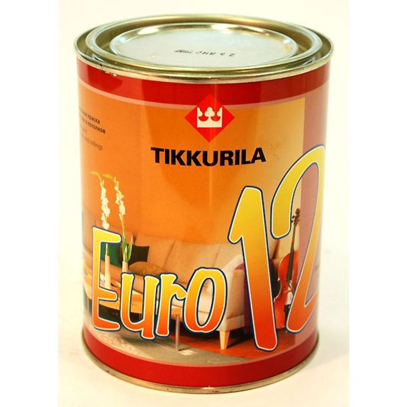 Краска латексная Tikkurila Euro 12, полуматовая, база А, 0,9л