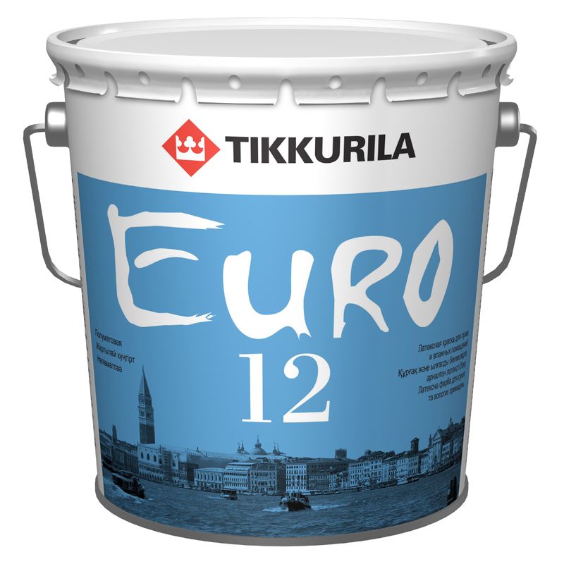 Краска Тиккурила Евро 12 латексная п/мат./база А/, 2,7л