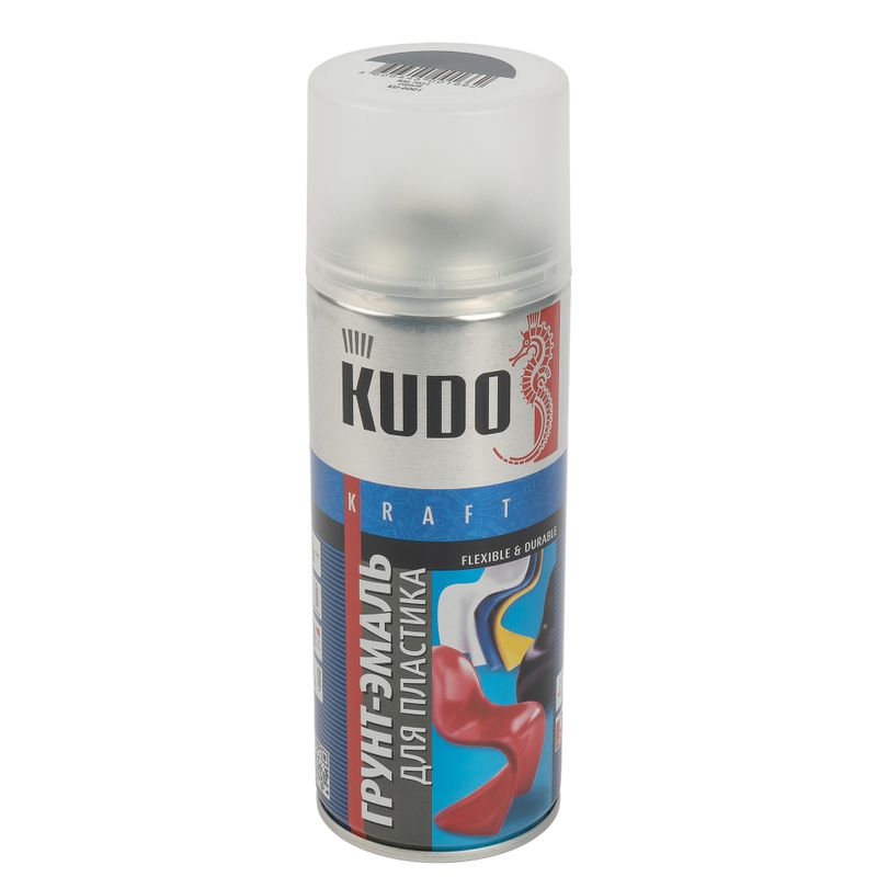 Грунт-эмаль для пластика Kudo серая 6001 0,52л