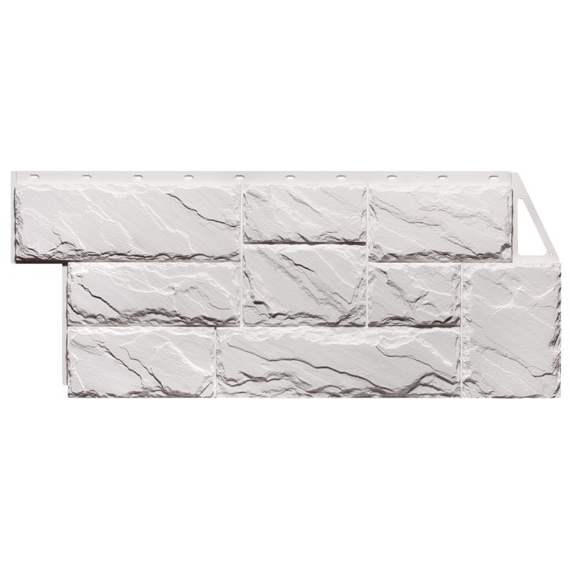 Панель фасадная FineBer Камень крупный мелованный белый 1080х452 мм