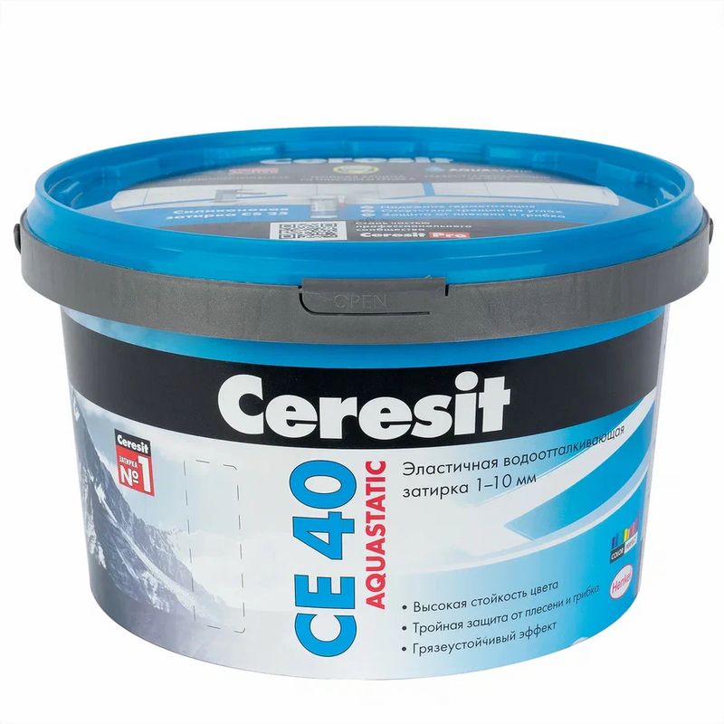 Затирка Церезит CE 40 aquastatic темно-синяя, 2 кг