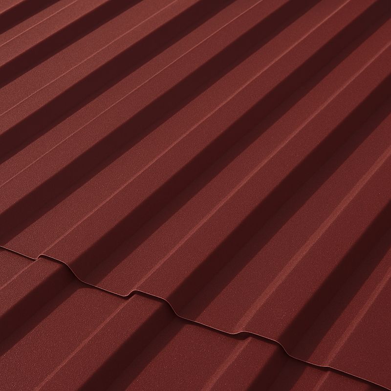 Профнастил МП-20 1150x2000 мм 0,45 мм красное вино
