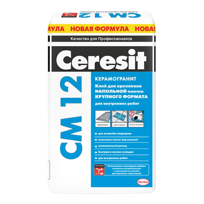 Клей для керамогранита Церезит CM12, 25 кг