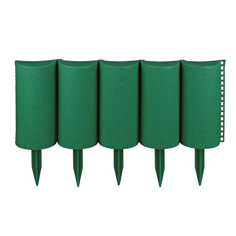 Ограждение пластиковое Садовый конструктор 15 см, зеленый МастерСад