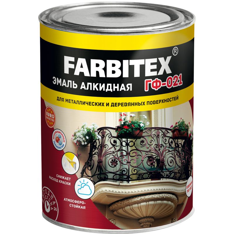 Грунт ГФ-021 красно-коричневый Farbitex 0,9 кг
