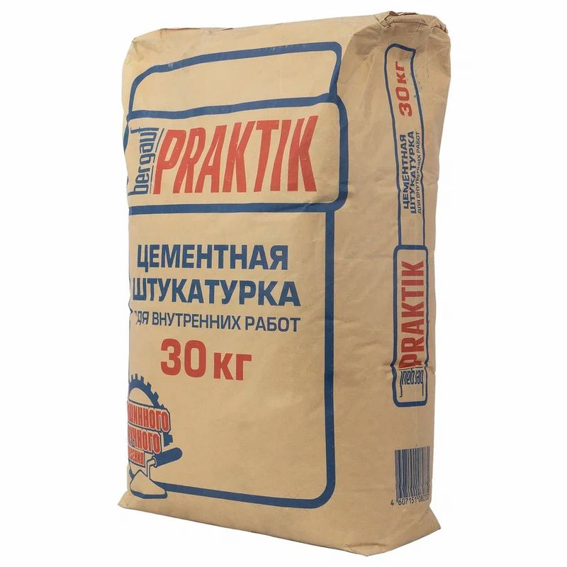 Штукатурка цементная для внутренних работ Praktik 30 кг