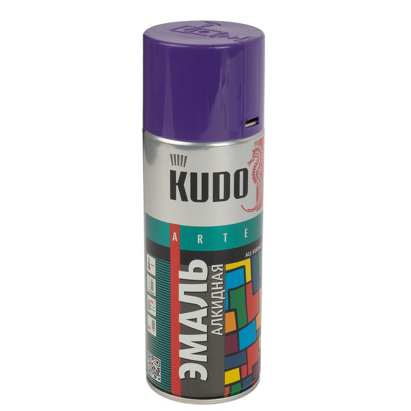 Эмаль аэрозольная Kudo фиолетовая (RAL 4001) глянцевая 0,52л