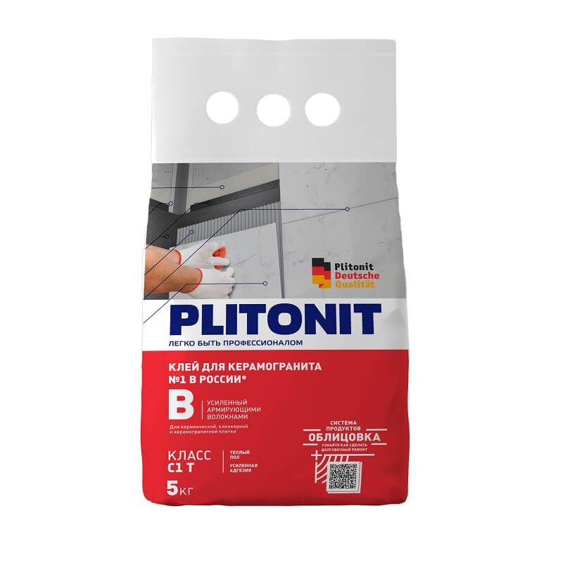 Клей для плитки Plitonit B С1Т, 5 кг